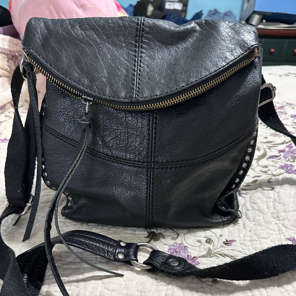 Black leather Sak bag great preloved condition
